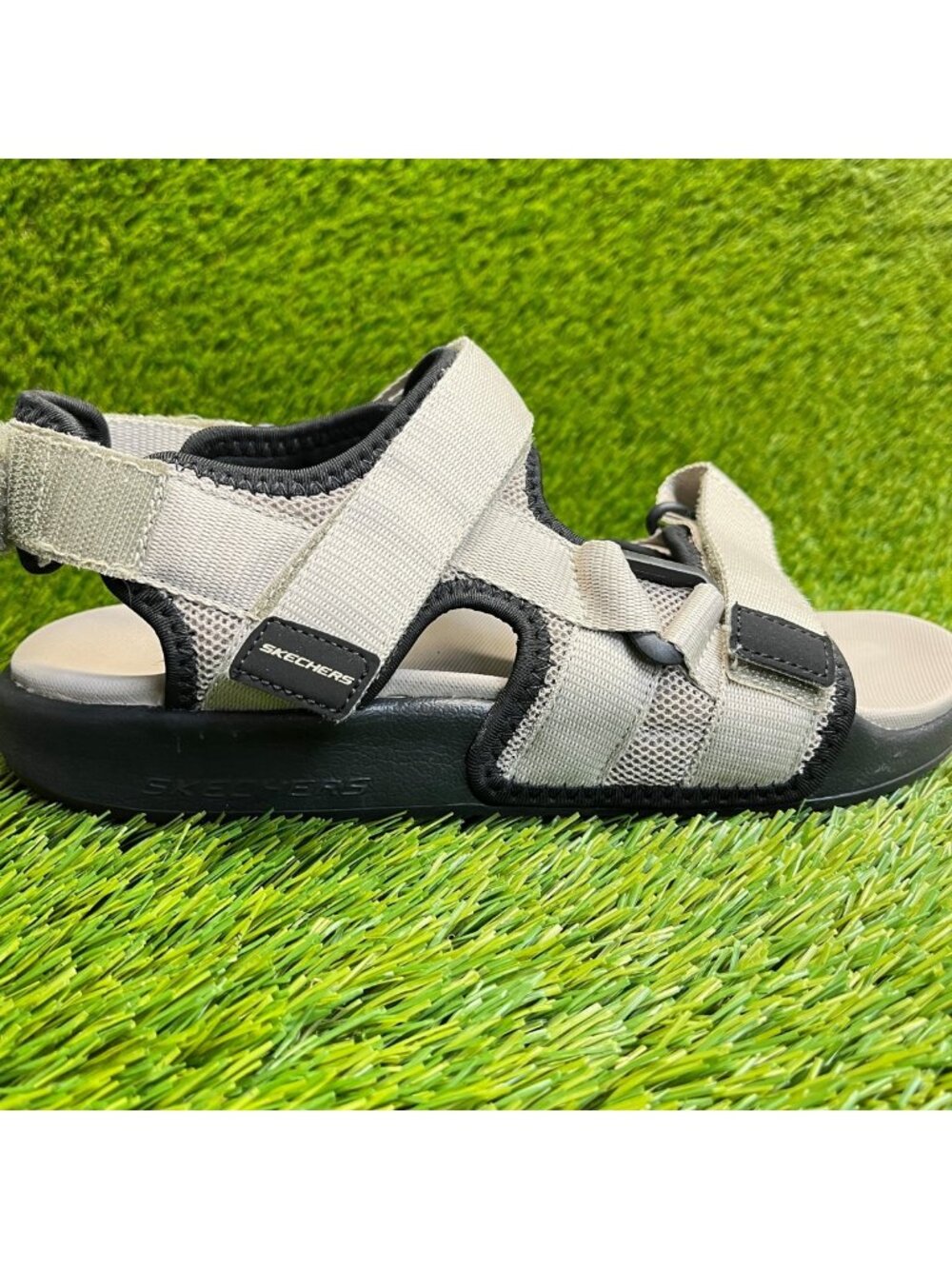 Skechers Sport Gambix 2.0 Mens Size‎ 7 Taupe Black Beach Outdoor Sandals Shoes